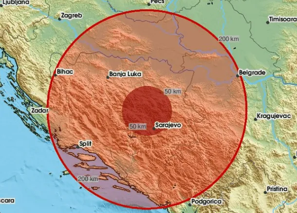 Zemljotres pogodio Bosnu i Hercegovinu 