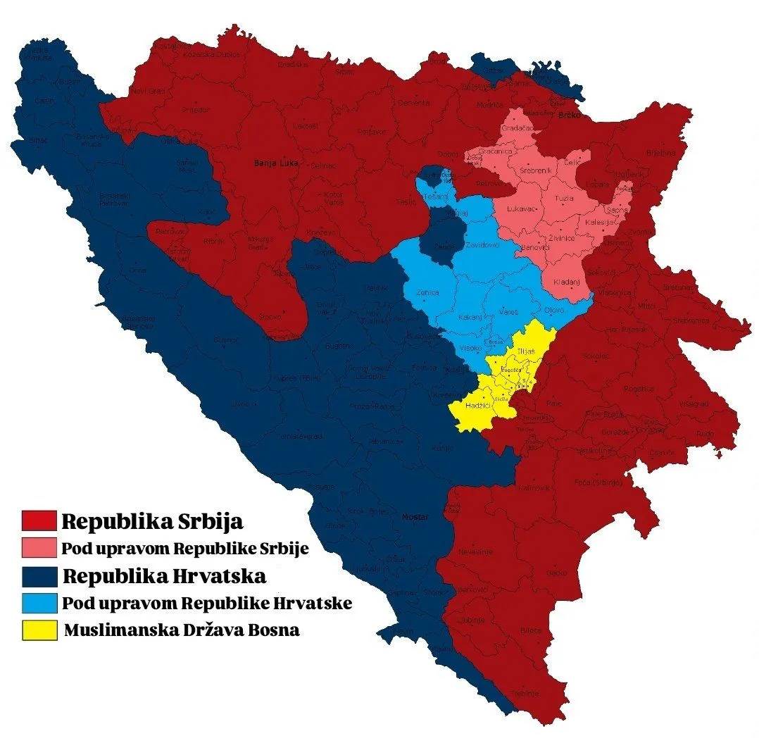 Neki bi i dalje da dijele Bosnu i Hercegovinu, objavljena mapa - "Podržimo mirni raspad"