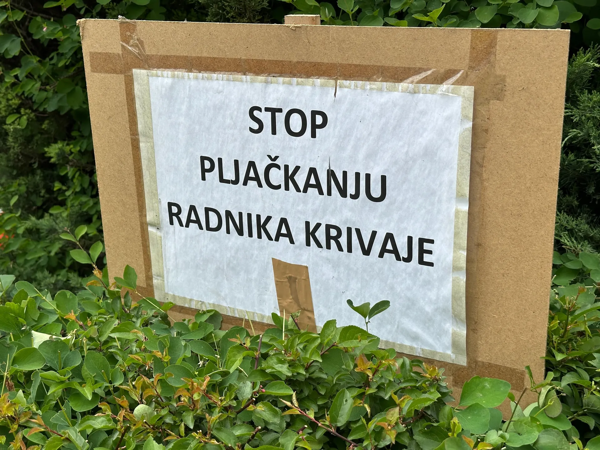 Sa protesta radnika "Krivaje"