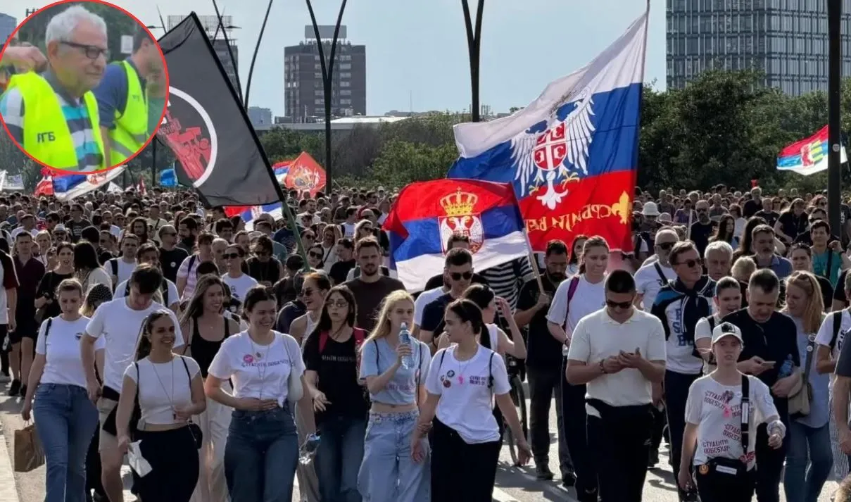 Na proteste u Beogradu došao i Veroljub (90) koji je napadnut tokom studentske blokade