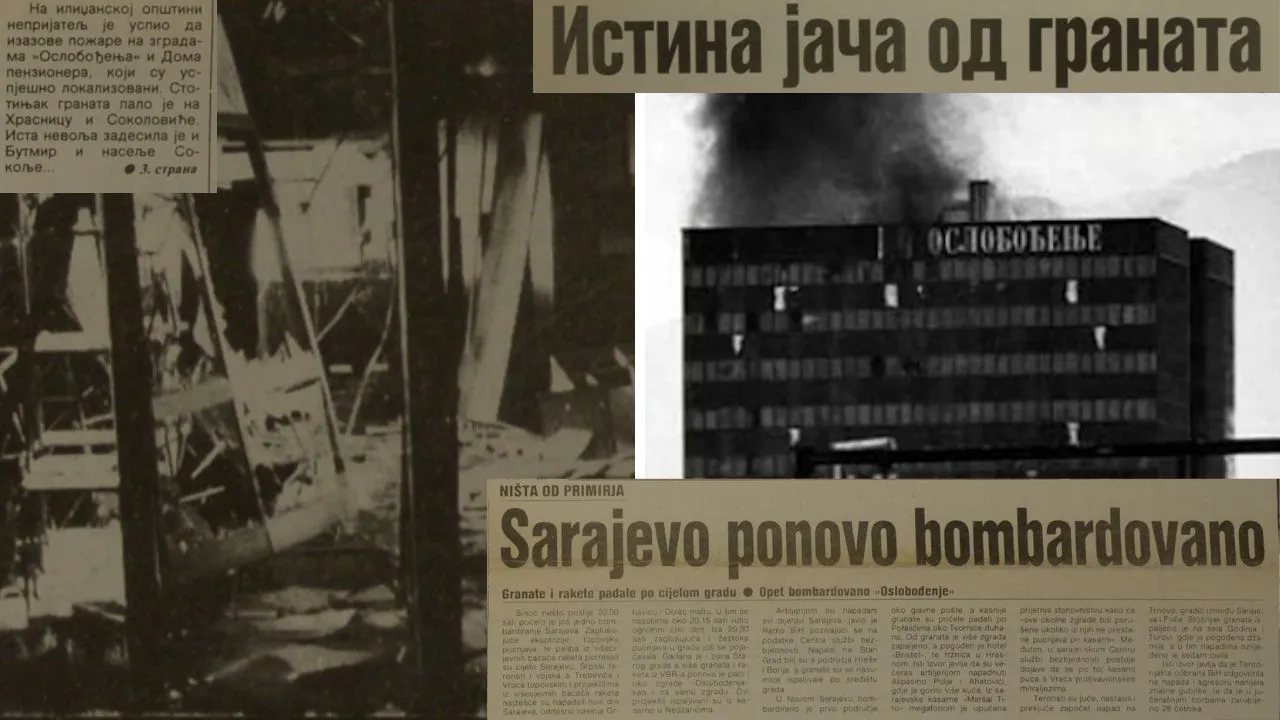 Istina jača od granata - na današnji dan prvi put zapaljena zgrada Oslobođenja