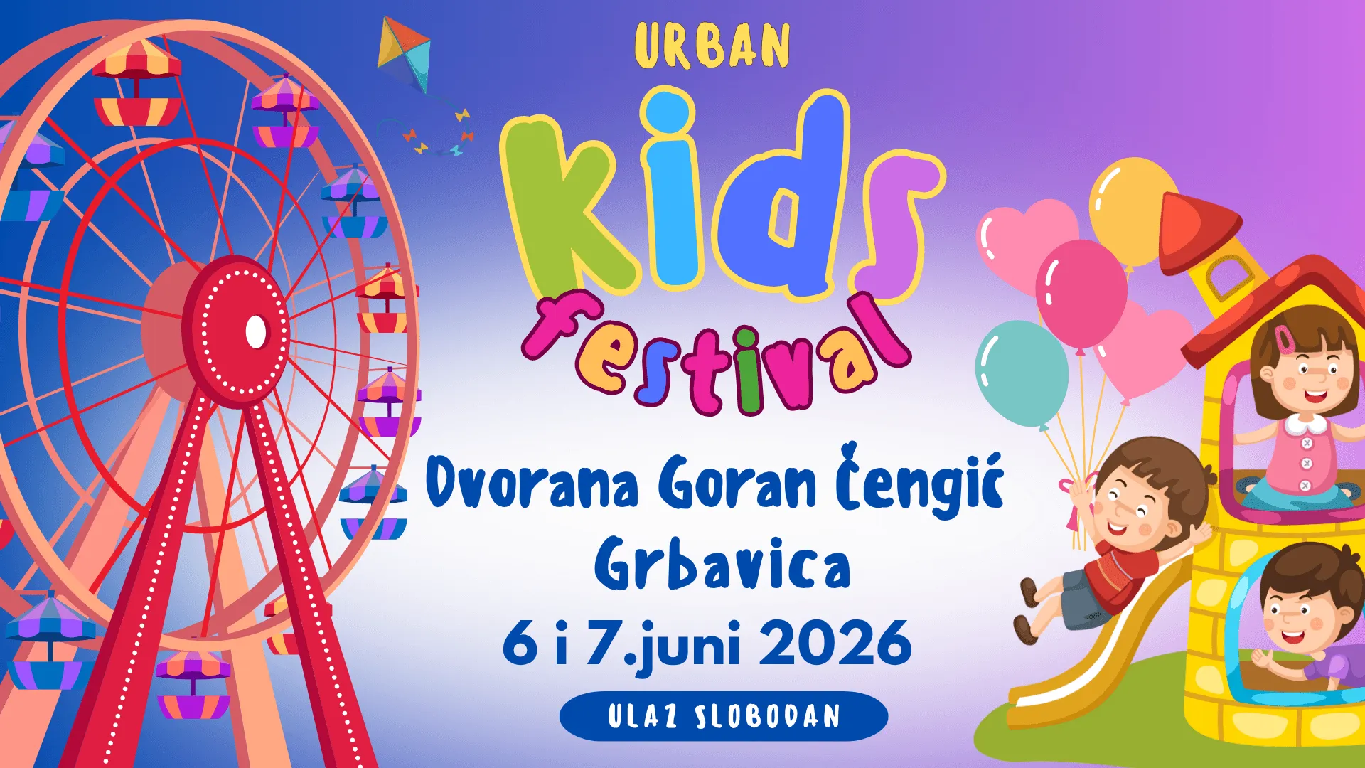 Počinje Urban Kids Festival 2026: Dva dana igre, učenja i zabave za djecu