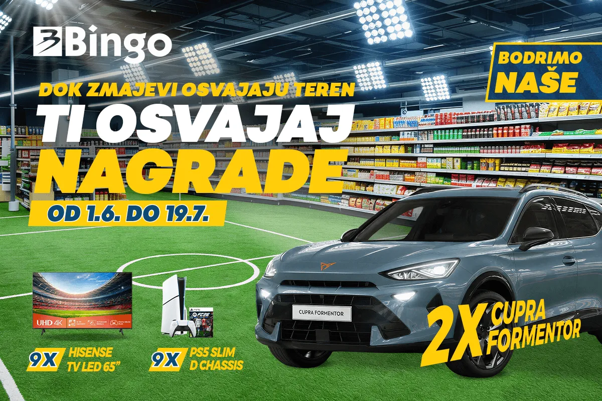 Bingo pokrenuo veliku nagradnu igru "Bodrimo naše", glavni dobitak Cupra Formentor