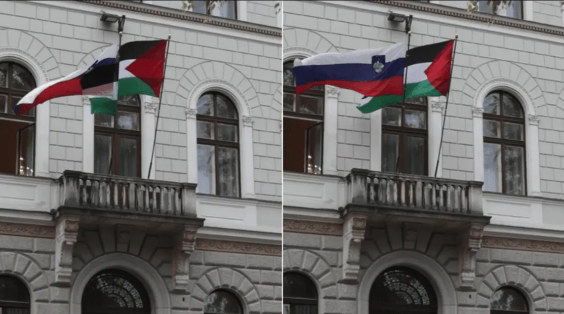 Zastava Palestine skinuta sa zgrade Vlade Slovenije, predsjednica je okačila na palatu
