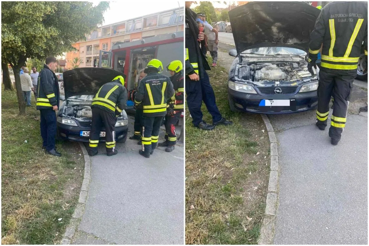 (FOTO) Intervenirali banjalučki vatrogasci, planuo automobil