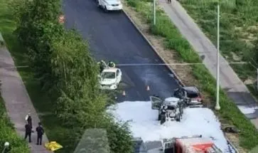 (VIDEO) Eksplozija kod Moskve, BMW-e u pokretu dignut u zrak, poginuo muškarac