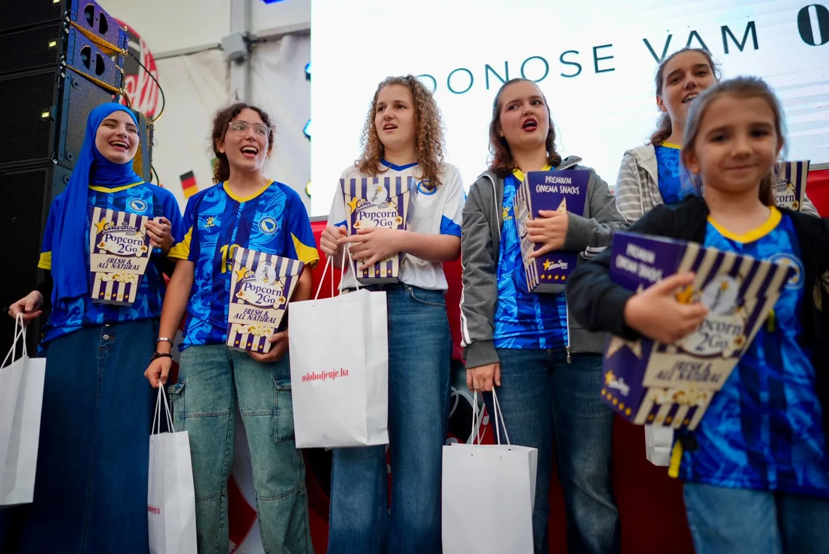 Otvorena zvanična fan zona "I am from Bosnia" na Trgu Alije Izetbegovića