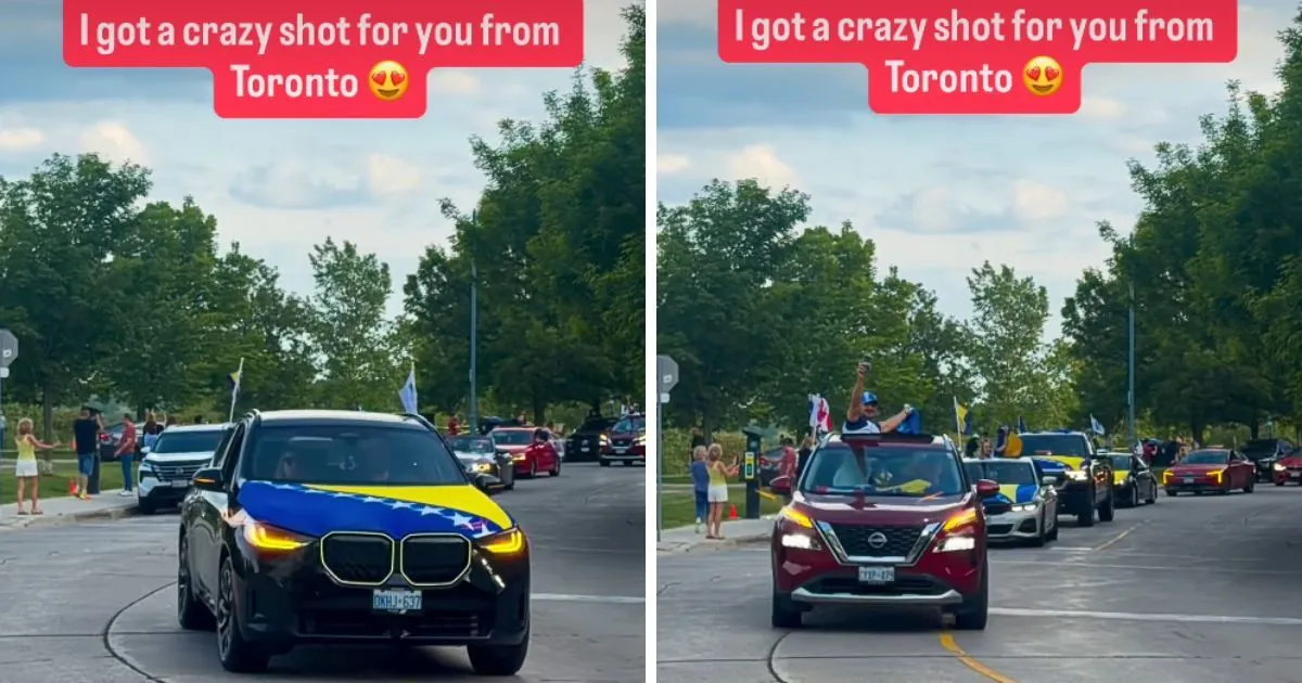 (VIDEO) Kolona automobila sa zastavama BiH oduševila građane Toronta