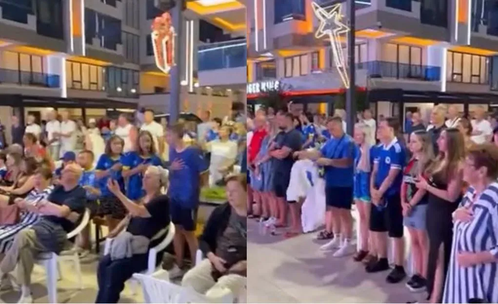 (VIDEO) Dirljivi prizori navijača BiH u Alanji, kad je zasvirala himna BiH, svi su ustali