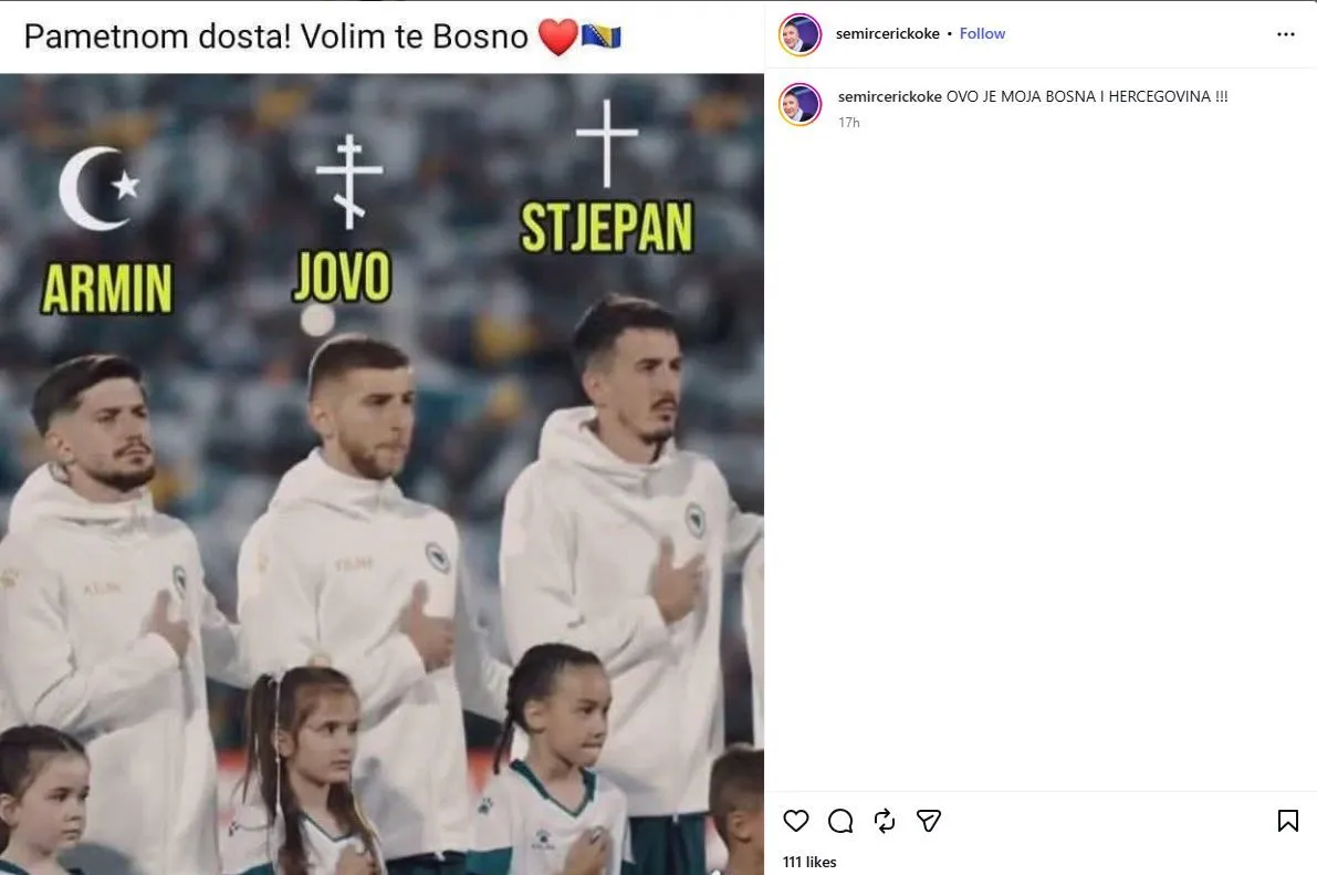 Objava Koketa na Instagramu