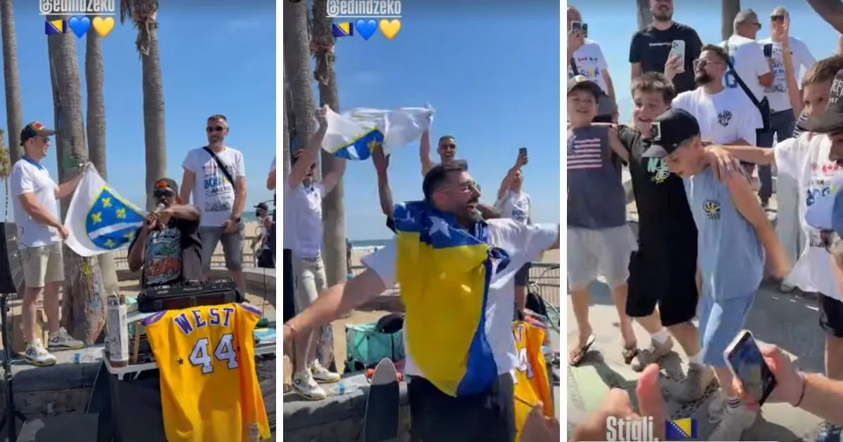 Džekina porodica stigla u Los Angeles, navijači BiH priredili spektakl na plaži
