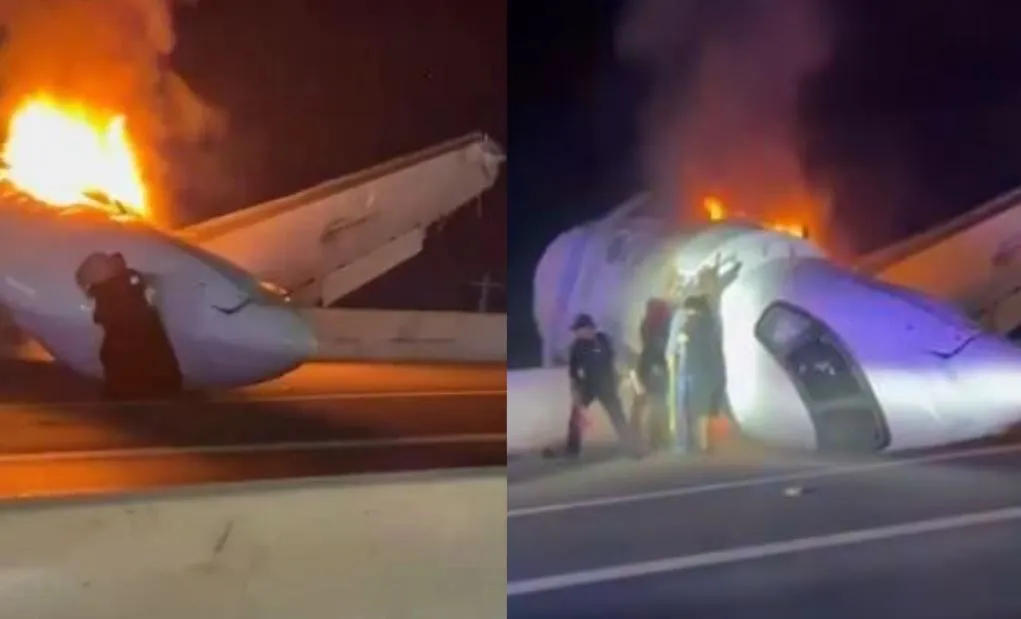 (VIDEO) Strahovita nesreća, avion pao na autoput i zapalio se, ima poginulih