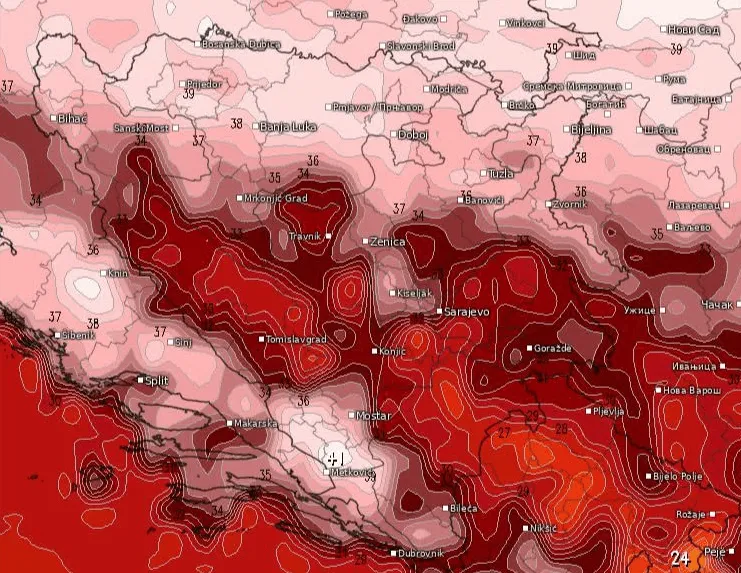 BiH narednih dana "ulazi u crveno", stižu tropske noći i mogući rekordi, ovo su detalji