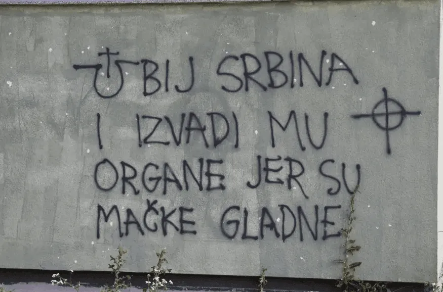 Slavonski Brod, "Ubij Srbina", grafit, uvrede