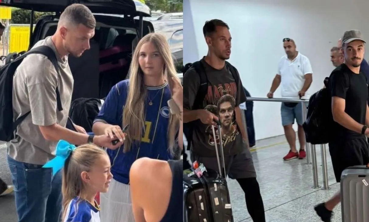 (FOTO) Dio Zmajeva stigao u Sarajevo, Džeku i saigrače na aerodromu okupirali navijači