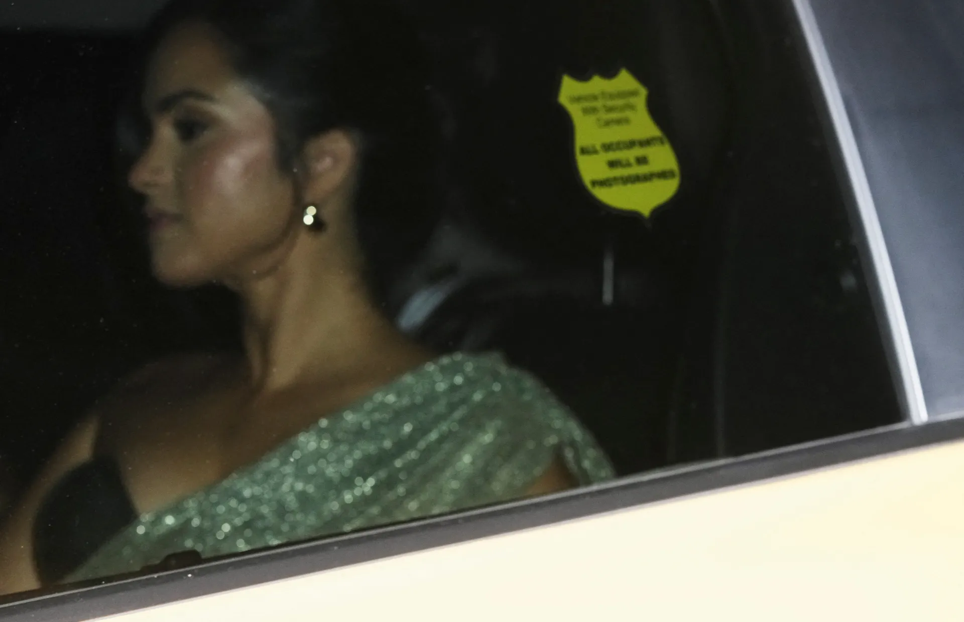 Selena Gomez departs Madison Square Garden, the venue for the wedding celebrations of singer Taylor Swift and National Football League (NFL) player Travis Kelce, in New York, U.S., July 4, 2026.  REUTERS/Bing Guan