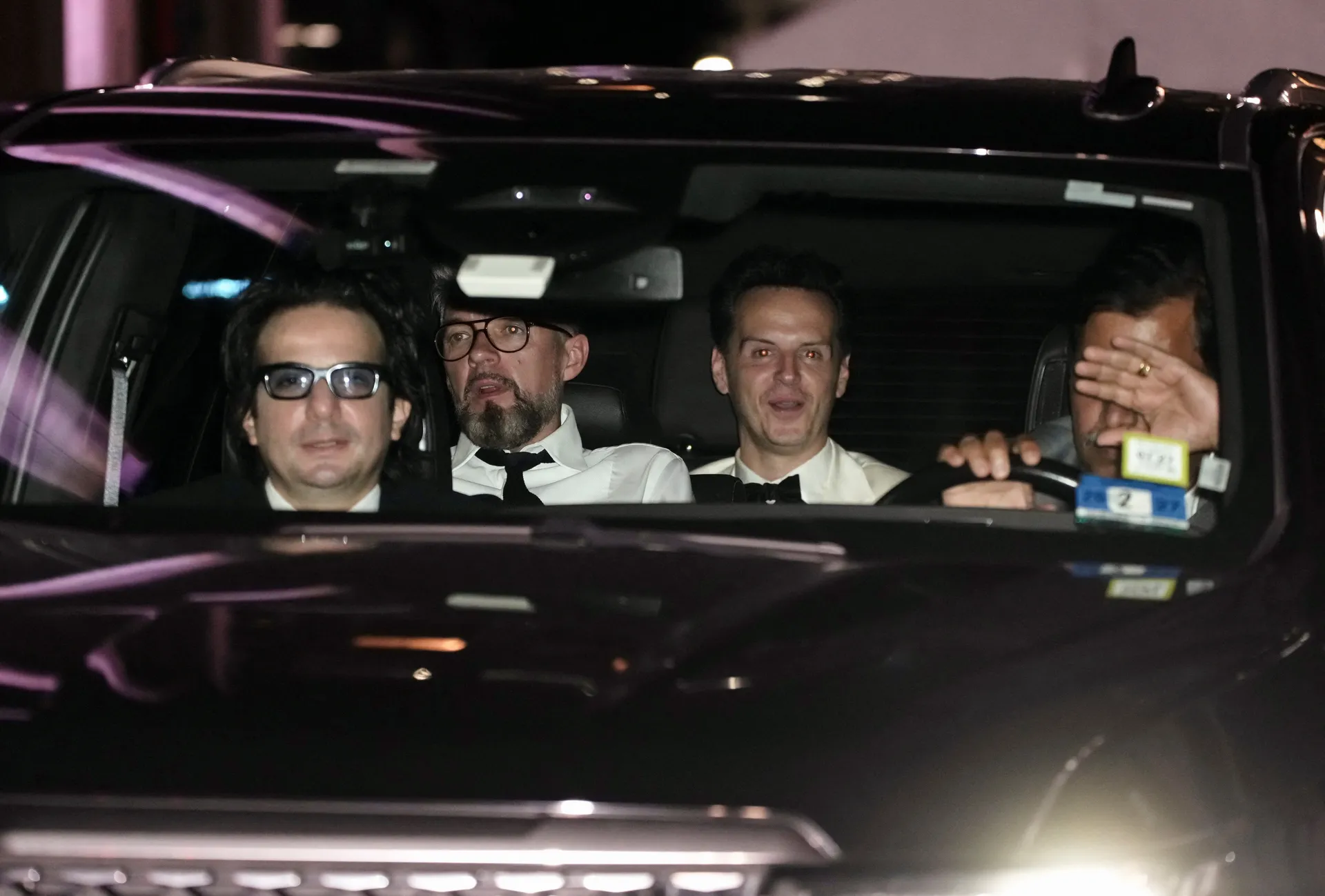 Andrew Scott departs Madison Square Garden, the venue for the wedding celebrations of singer Taylor Swift and National Football League (NFL) player Travis Kelce, in New York, U.S., July 4, 2026.  REUTERS/Bing Guan