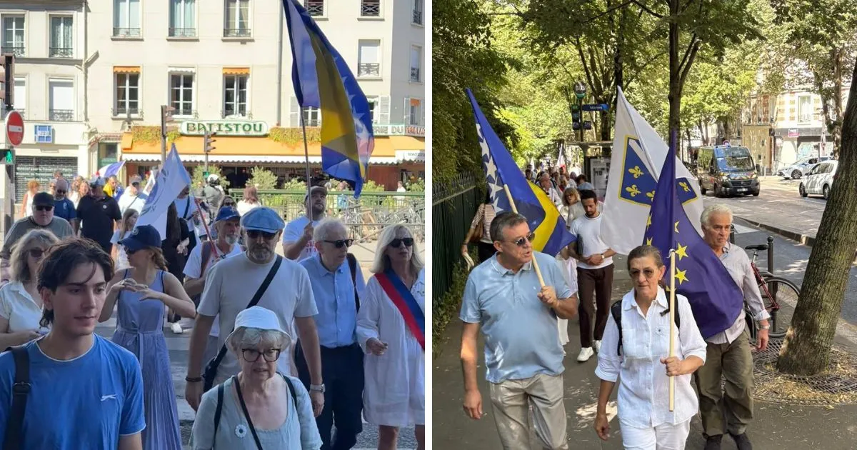 Marš mira u Parizu u čast žrtvama genocida u Srebrenici