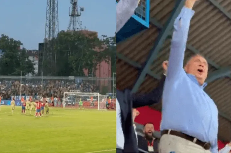 (VIDEO) Milorad Dodik došao na utakmicu Borca, pogledajte kako je proslavio gol