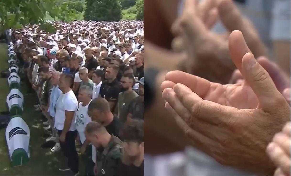Klanjana dženaza u Potočarima za deset žrtava genocida u Srebrenici