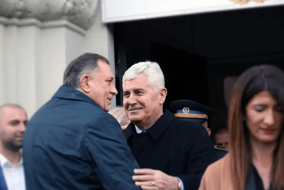 Milorad Dodik s Draganom Čovićem uoči općih izbora na sastanku u Mostaru