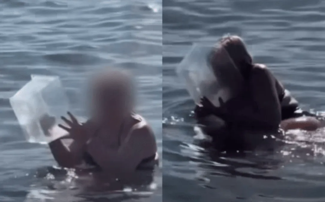 Nije imala masku za ronjenje pa se dosjetila genijalnog rješenja, video nasmijao hiljade