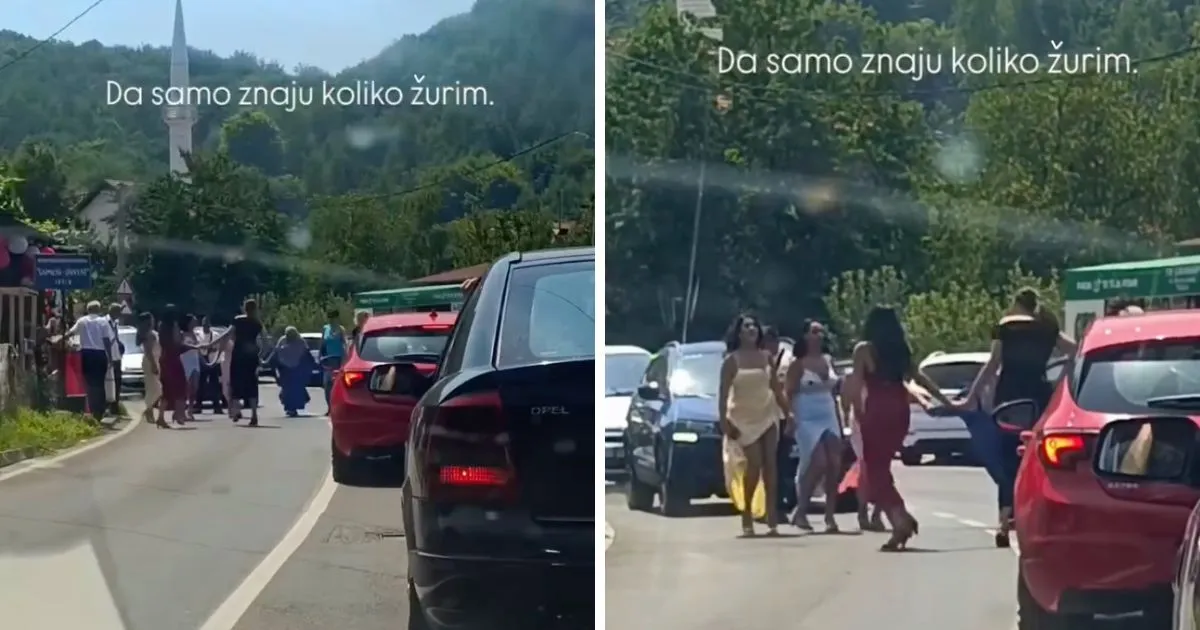 (VIDEO) Samo u BiH: Zaustavili saobraćaj da bi zaigrali kolo nasred ceste