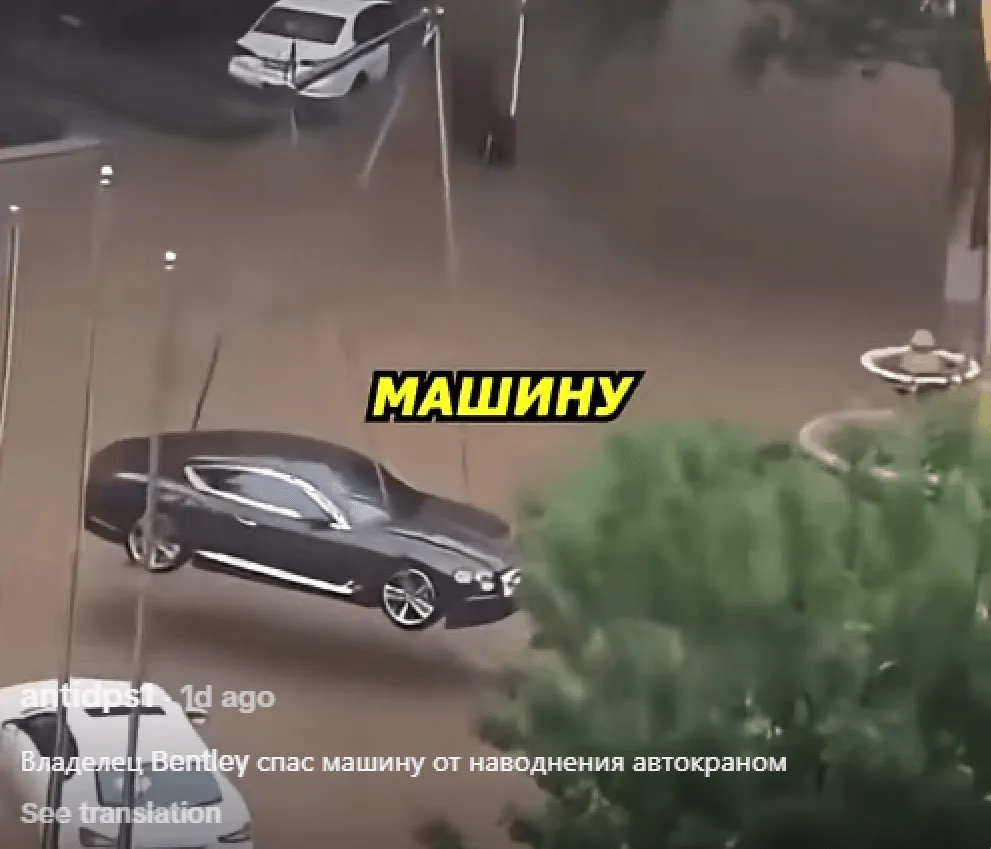 Vlasnik skupocijenog automobila smislio vrlo originalan način kako bi ga spasio od poplava