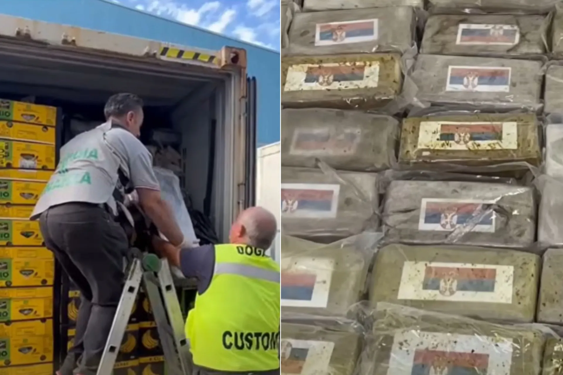 U Italiji zaplijenjeno skoro 800 kilograma kokaina, na paketima zastava Srbije