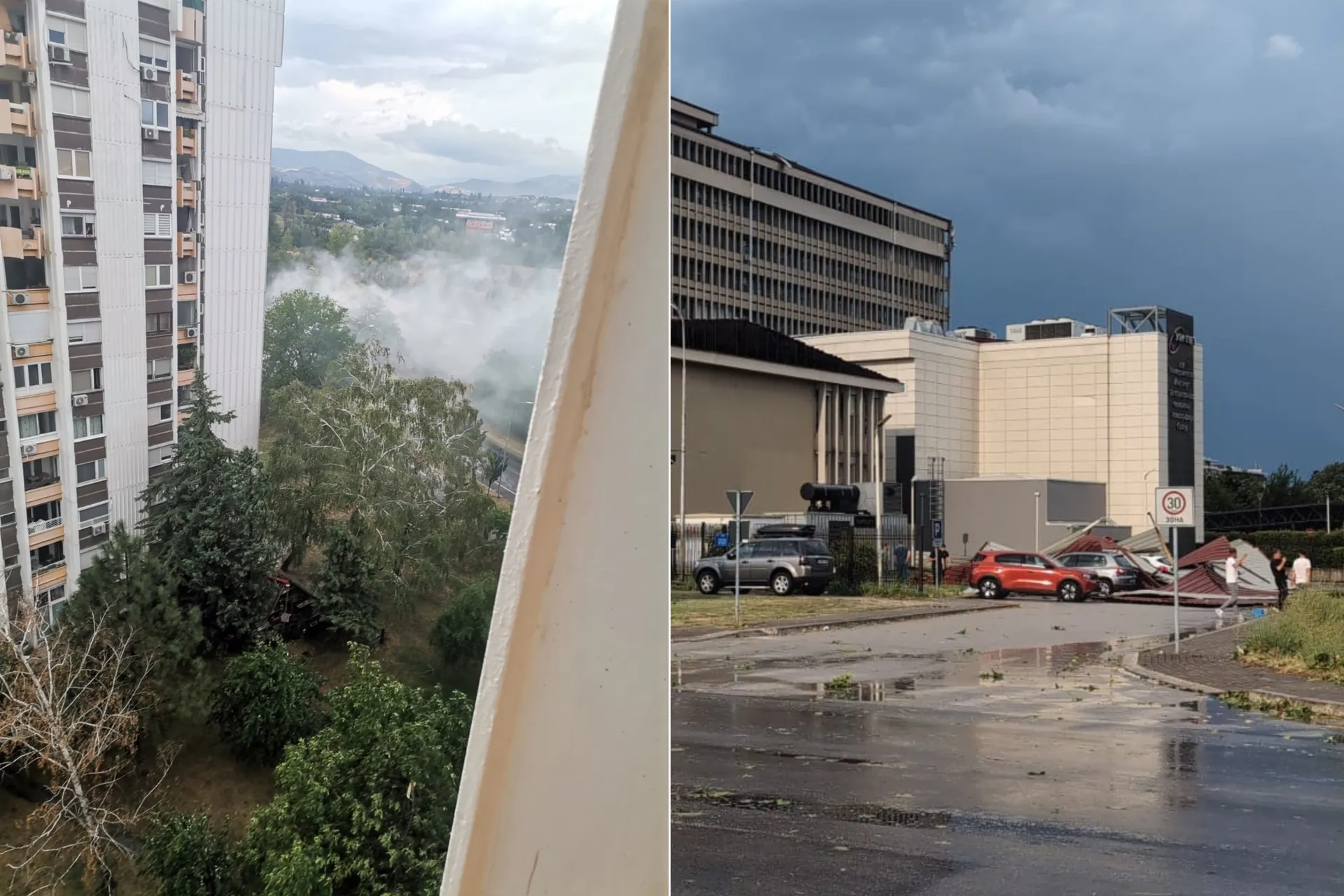 Više od 30 povrijeđenih u nevremenu u Sjevernoj Makedoniji, mnoge trafostanice bez struje