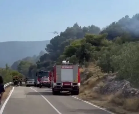 Buknuo veliki požar na Braču, vatrogasci se bore s vatrom, u pomoć stigli i avioni