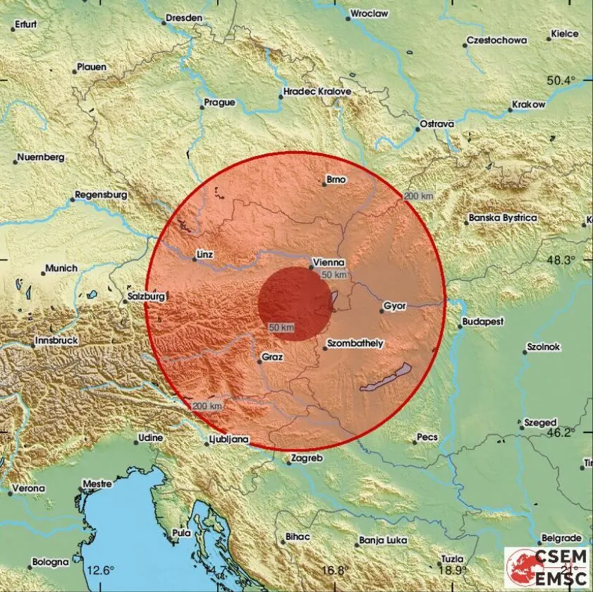Snažan zemljotres zatresao Austriju, osjetio se i u bh. komšiluku