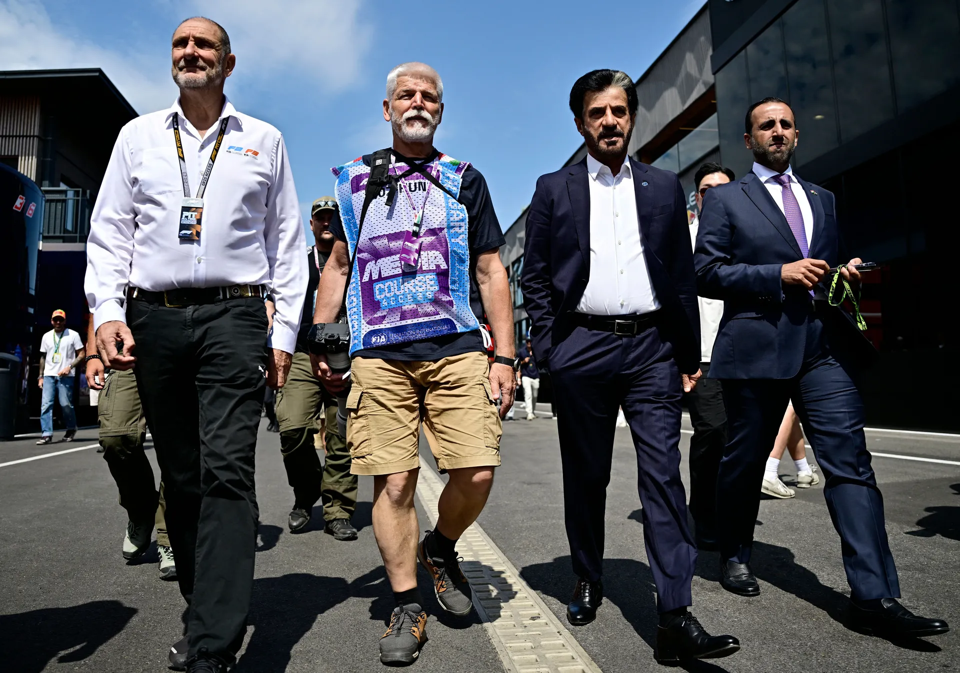 Formula One F1 - Hungarian Grand Prix - Hungaroring, Budapest, Hungary - July 26, 2026 FIA president Mohammed ben Sulayem with Czech Republic president Petr Pavel ahead of the race REUTERS/Marton Monus