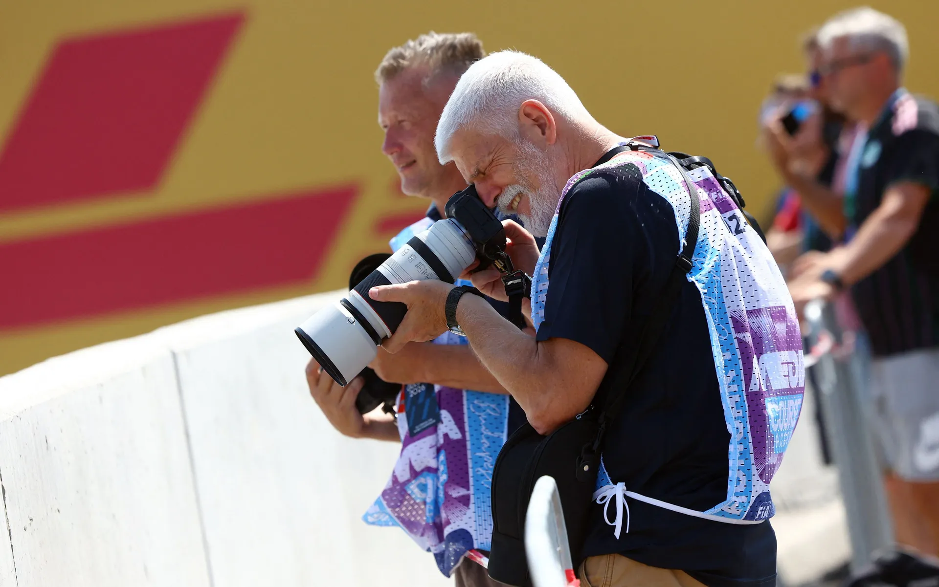 Formula One F1 - Hungarian Grand Prix - Hungaroring, Budapest, Hungary - July 26, 2026 Czech Republic president Petr Pavel takes photograph ahead of the race REUTERS/Bernadett Szabo