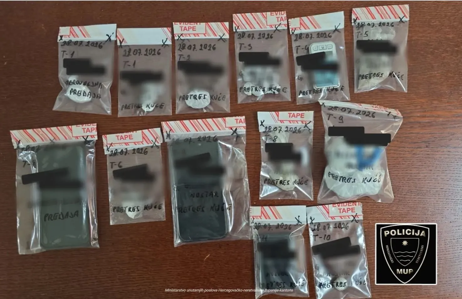 Pretres u Mostaru, uhvaćen diler, zaplijenjeni kokain i heroin