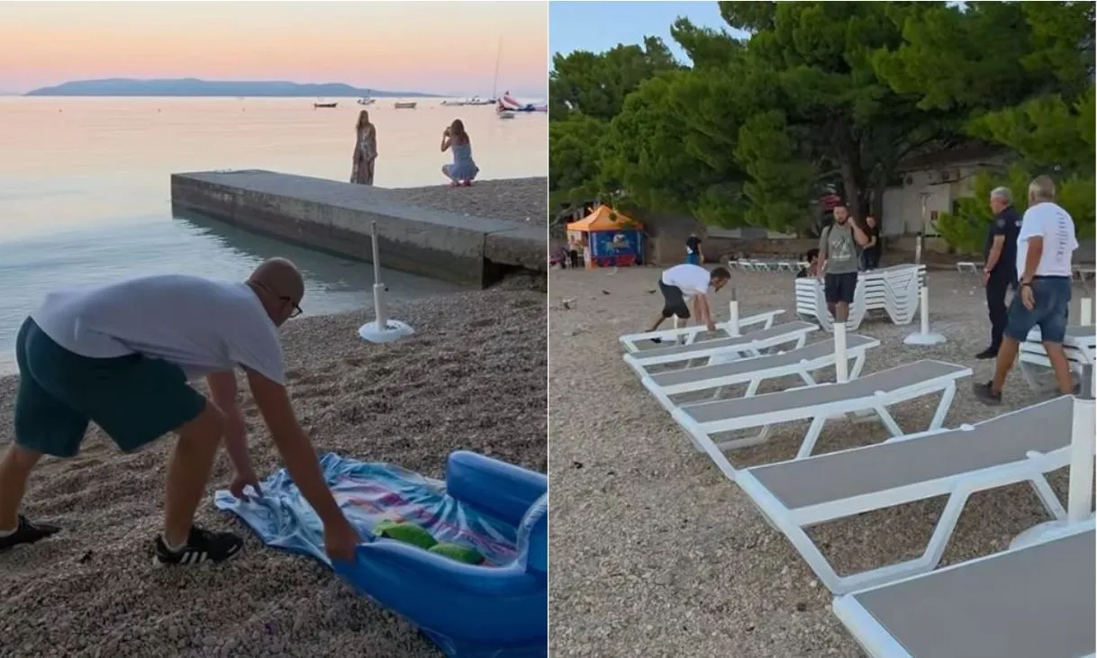 Makarska ratuje s "rezervacijom" plaže, komunalci opet pokupili peškire i ležaljke