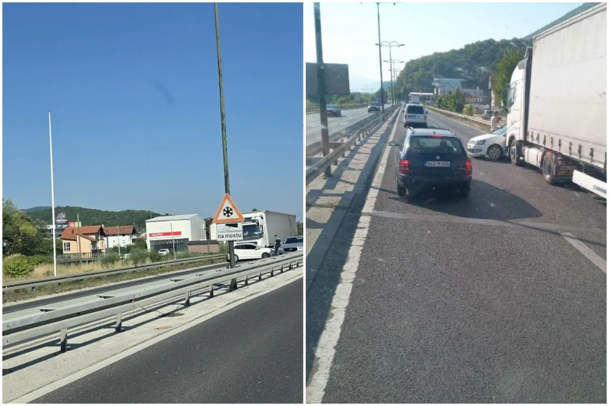 Saobraćajni kolaps na ulazu u Sarajevo, kamion udario u automobil