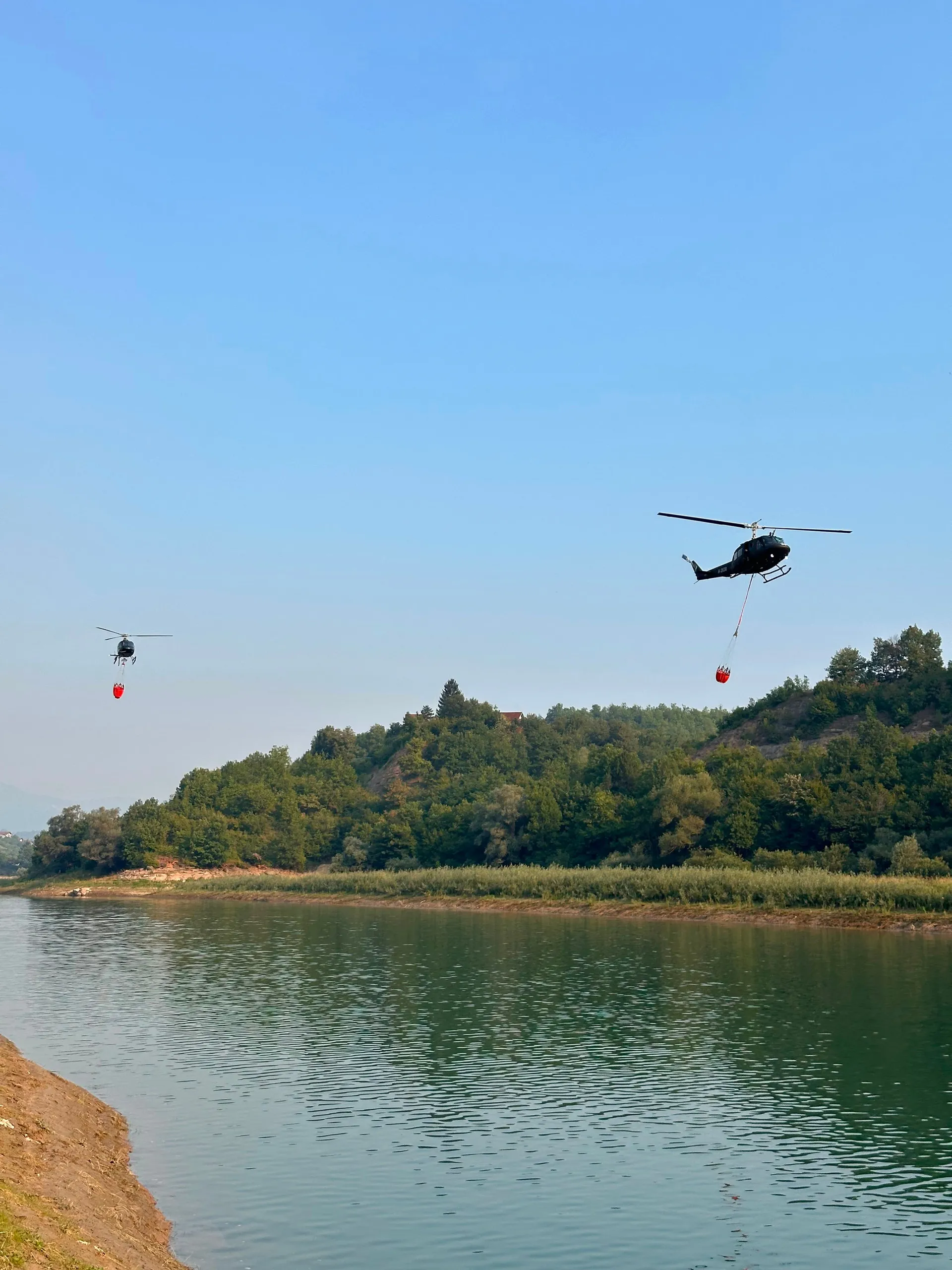 Požar u Konjicu, helikopter OS BiH