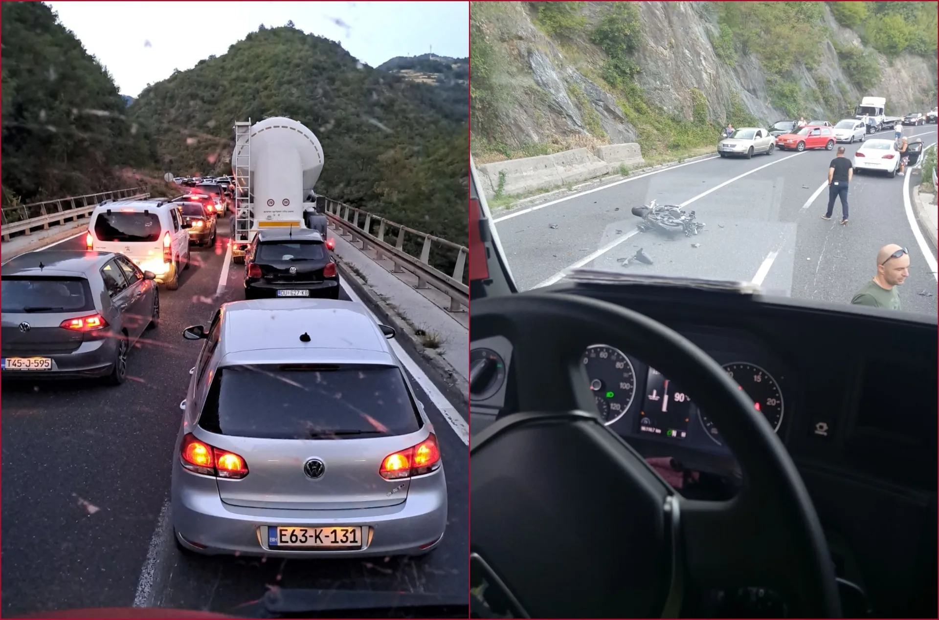 Teška nesreća na Bradini potpuno zaustavila saobraćaj, ogromne gužve na M-17