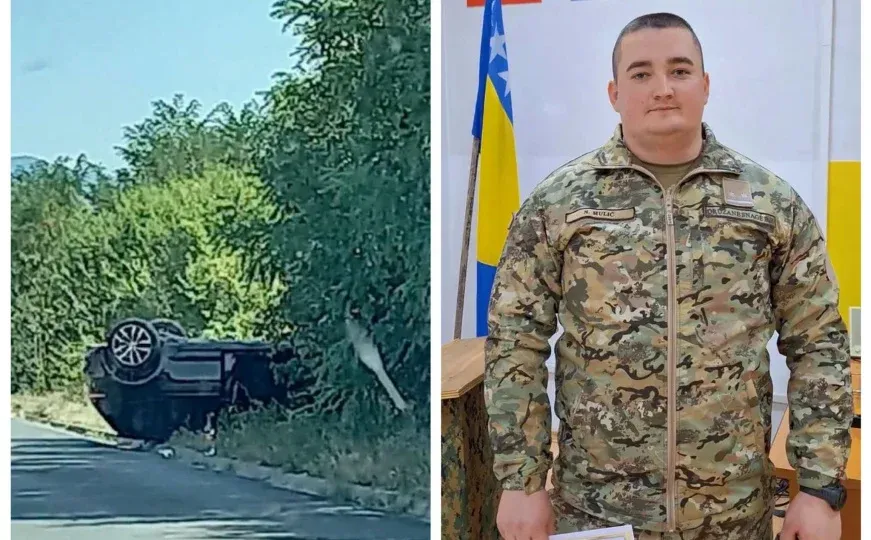 Pripadnik OSBiH spasio majku i bebu iz prevrnutog automobila u nesreći u Živinicama
