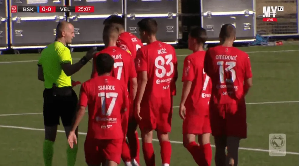 Odluka koja će izazvati rasprave - crveni karton za Velež, BSK poveo majstorskim golom