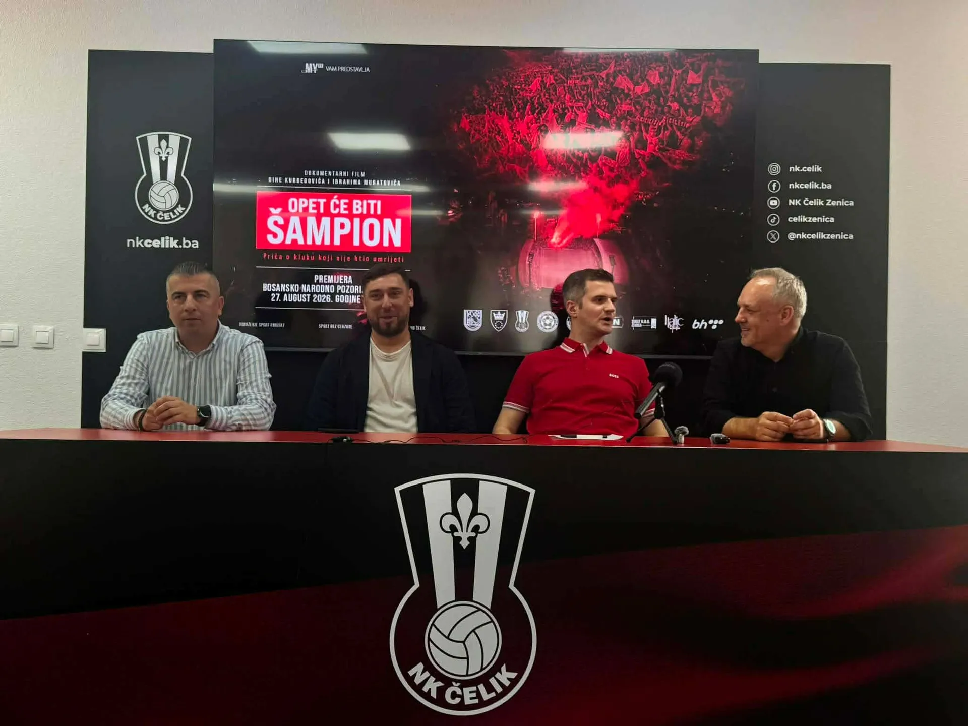 Sutra promocija filma „Opet će biti šampion – Priča o klubu koji nije htio umrijeti“