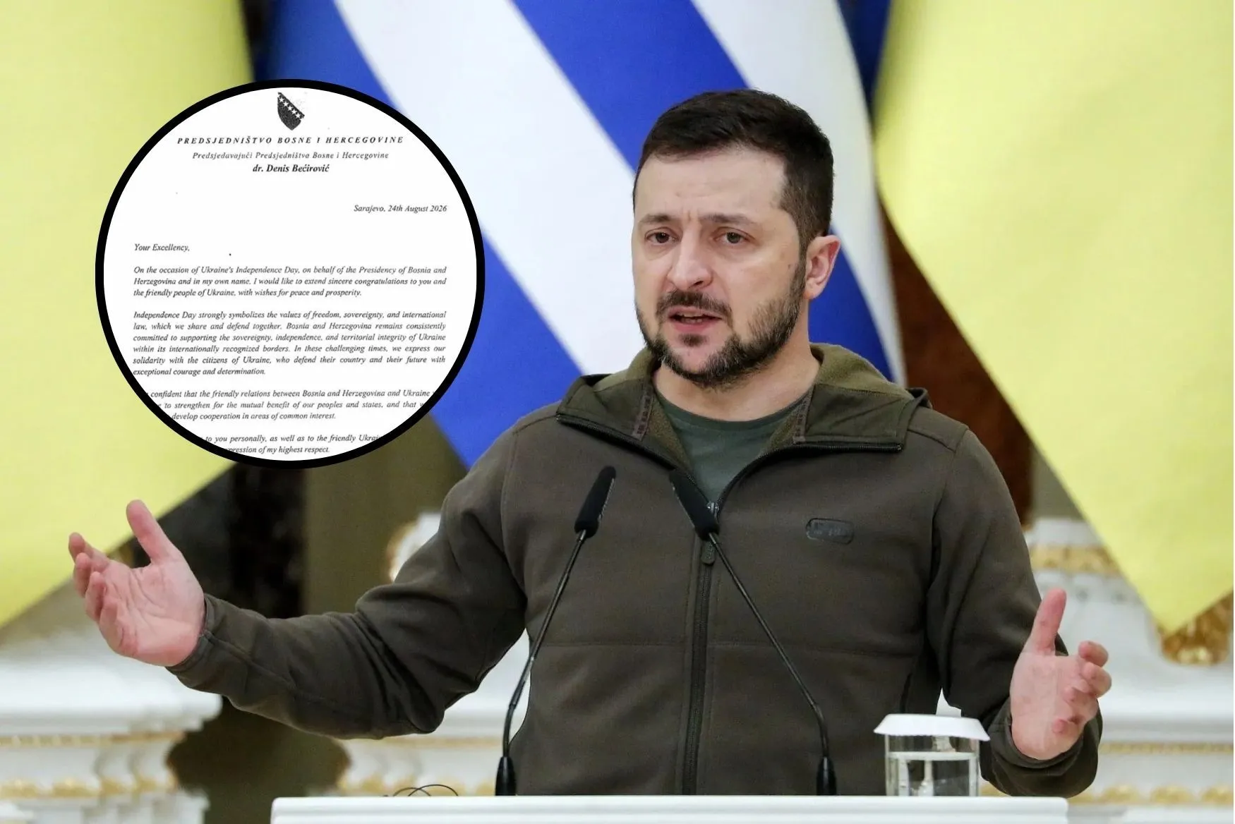 Zelenski objavio pismo koje mu je poslao Bećirović, posebno se zahvalio za jednu stvar