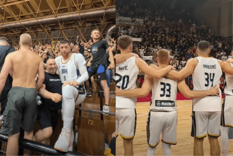 Čista emocija u Mejdanu, Nurkić ušao među BH Fanaticose i zapjevao "Ljiljane"