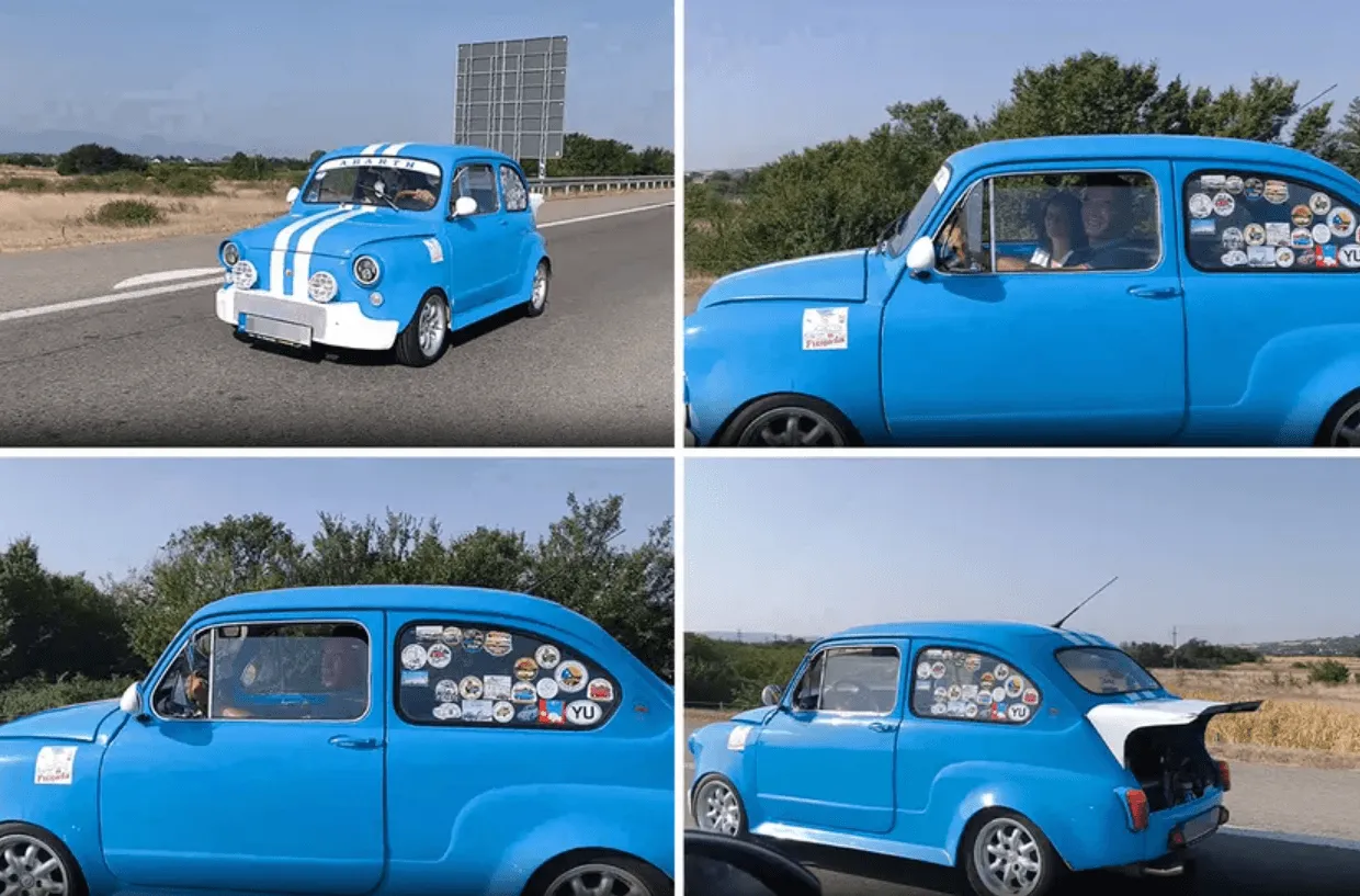 Fićo od 60 godina osvanuo na autoputu: Plavi oldtajmer privukao poglede svih vozača