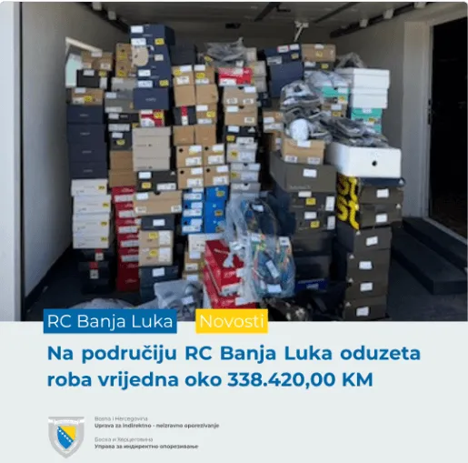 Tokom augusta provedene akcije oduzimanja većih količina različite robe