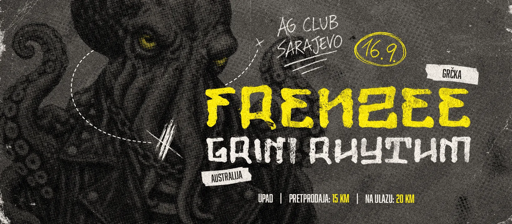 Još manje od deset dana: Frenzee i Grim Rhythm naredne sedmice u Sarajevu