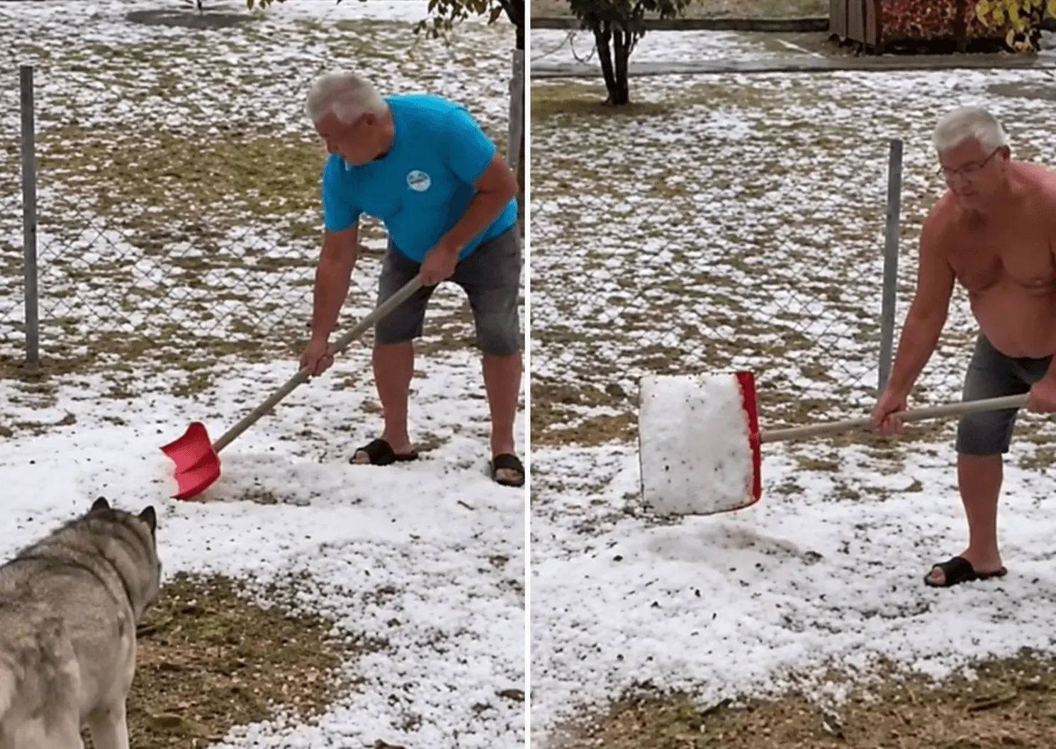 Nestvarni prizori iz Laktaša nakon nevremena, led morali čistiti lopatama
