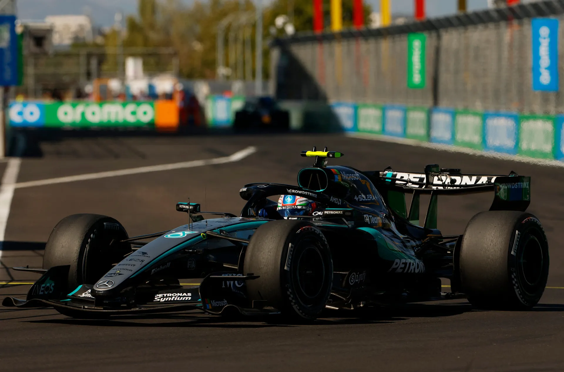 Formula One F1 - Spanish Grand Prix - Madring, Madrid, Spain - September 13, 2026 Mercedes' Andrea Kimi Antonelli in action during the race REUTERS/Jon Nazca