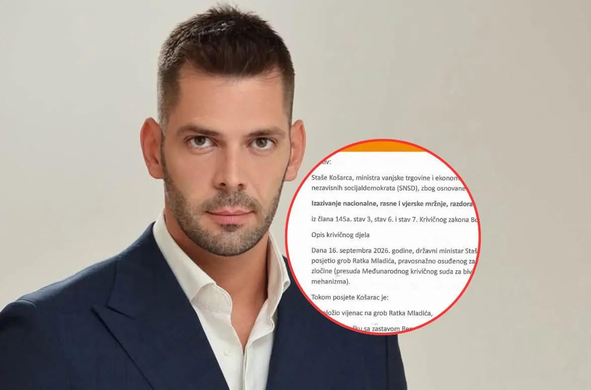 Podnijeta krivična prijava protiv Košarca zbog veličanja zločinca Mladića